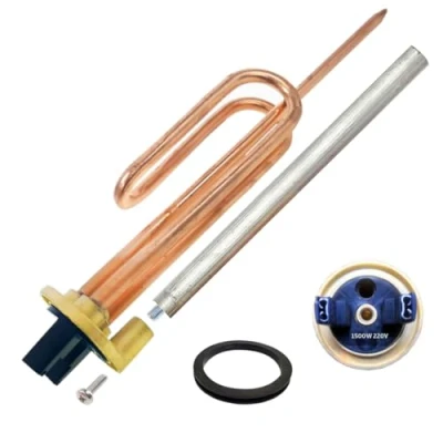 Imagen de GOLDMAN SERVICE Kit Recambio para Calentador de Agua Eléctrico: 4 piezas: Resistencia Curva, Ánodo Magnesio, Junta Goma y Tornillo Fijación. Compatible con Termos Grandes Marcas (1500 W)