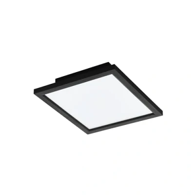 Imagen de Eglo connect.z Smart Home panel LED Salobrena Z, L x A 30 cm, ZigBee, control de voz y la aplicación, colores ajustables, regulable, lámpara techo aluminio negro