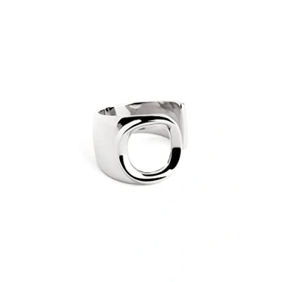 Imagen de Singularu Personalized Letter Signet Pendientes, Mujer, Talla: One Size, Letra o plata