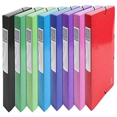Imagen de Carpeta de proyecto exacompta iderama carton lustrado plastificado din a4 lomo 60 mm colores surtidos