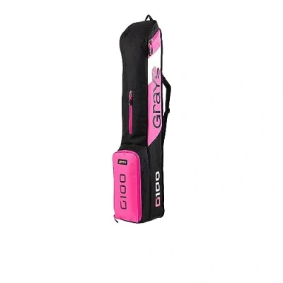 Imagen de GRAYS Hockey G100 Stickbag AW24, Negro, Rosa, Blanco, M, Bolsa para Palos de sobre césped