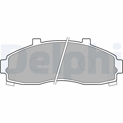 Imagen de DELPHI LP1664 Juego de pastillas freno con avisador acústico desgaste sin accesorios