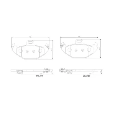 Imagen de BREMBO P 68 021 Juego de pastillas freno excl. contacto avisador desgaste sin accesorios RENAULT: LAGUNA 1, 1 Grandtour