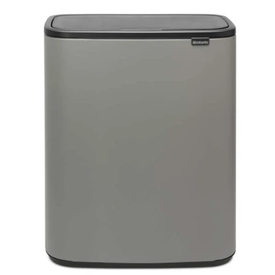 Imagen de Brabantia Bo Touch mecanismo de apertura con un toque Cubo basura 60L, color mineral Concrete Gris