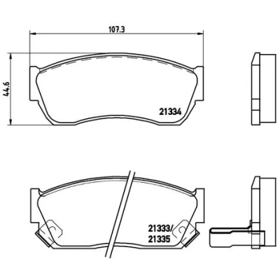 Imagen de BREMBO P 79 005 Juego de pastillas freno con avisador acústico desgaste sin accesorios SUZUKI: SWIFT 2, Cappucсino