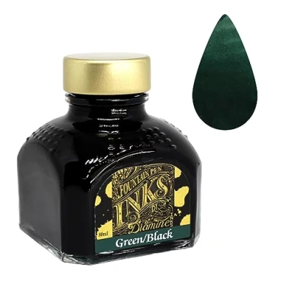 Imagen de Diamine Frasco de tinta pluma estilográfica 80 ml turquesa, color Vert Woodland