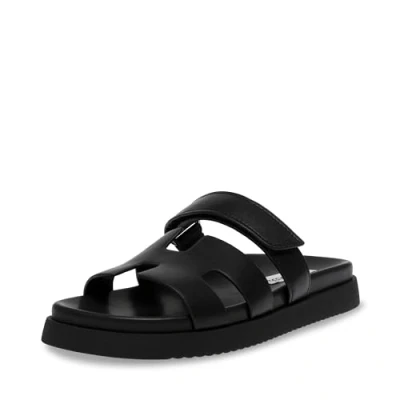Imagen de Steve Madden Mayven, Sandalias deslizantes Mujer, Piel Negra, 39 EU
