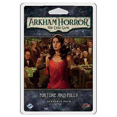 Imagen de Arkham Horror The Card Game Fortune and Folly Scenario Pack,Juego de terror,Juego misterio,Juego cartas cooperativo,Tiempo juego promedio 1 a 2 horas,Hecho por Fantasy Flight Games