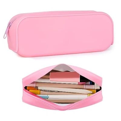 Imagen de HORJOR Estuche Silicona Escolar Estojo Menina de Lápices Gran Capacidad Pequeño Neceser Maquillaje para Niñas Adolescentes