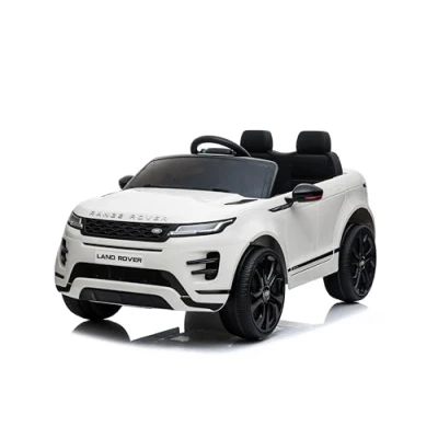 Imagen de FINOOS Range Rover Evoque Coche eléctrico para niños de 12 v, con Mando a Distancia 2,4 GHz, 2 Motores V y 35 W, 1 4 años (Blanco)