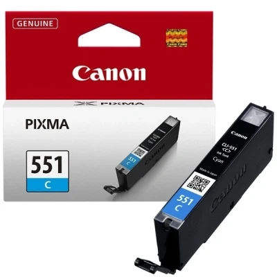 Imagen de Canon CLI 551 C Cartucho de tinta original Cian para Impresora Inyeccion Pixma iP7250 iP8750 iX6850 MG5450 MG5550 MG5650 MG6350 MG6450 MG6650 MG7150 MG7550 MX725 MX925