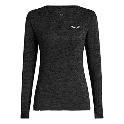 Imagen de Salewa PUEZ Melange DRY TEE Camiseta de manga larga, Mujer, Talla: 42, Black out