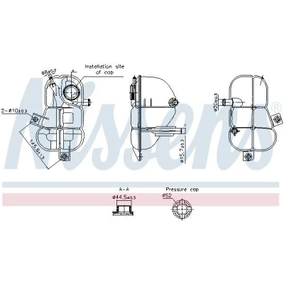 Imagen de Tanque de expansión, refrigerante NISSENS 996253