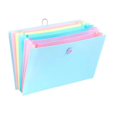 Imagen de Viquel RAINBOW PASTEL Clasificador extensible 8 compartimentos para documentos A4, color azul