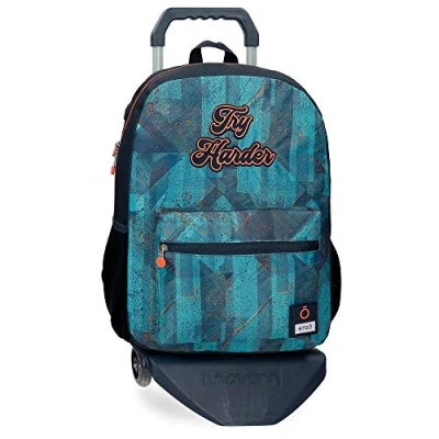 Imagen de Enso Try Harder Mochila con Carro Portaordenador 15,6&quot; Azul 32x44x17 cms Poliéster 21,12 L