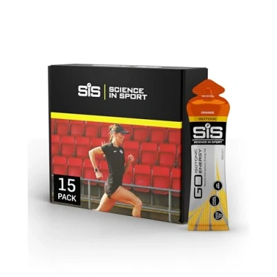Imagen de Science in Sport GO Gel Energético Isotónico 15 x 60ml Naranja Vegano Formulación Isotónica con 22g de Carbohidratos, Buen Proveedor Energía, Alternativa Óptima para Bebidas Isotónicas