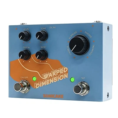 Imagen de SONICAKE Pedal de efectos guitarra modulación 4 modos Chorus, Flanger, Phaser y Tremolo Digital Warped Dimension