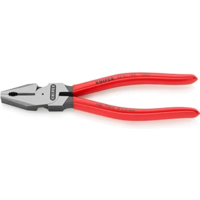 Imagen de Knipex Alicate universal de fuerza negro atramentado, recubiertos plástico 180 mm (cartulina autoservicio/blíster) 02 01 SB