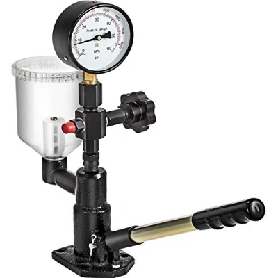 Imagen de VEVOR Probador de Inyector Combustible Diésel 0 600 bar / 8.000 psi, Boquilla con Indicador Escala Dual para Ajustar La Presión del