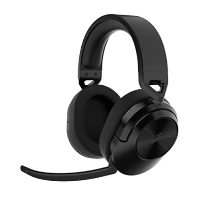 Imagen de Corsair HS55 WIRELESS CORE Auriculares Ligeros para Juegos Micrófono Omnidireccional Transductores de Neodimio Alcance Hasta 15 Metros iCUE PC, PS5, PS4, Nintendo Switch Carbono