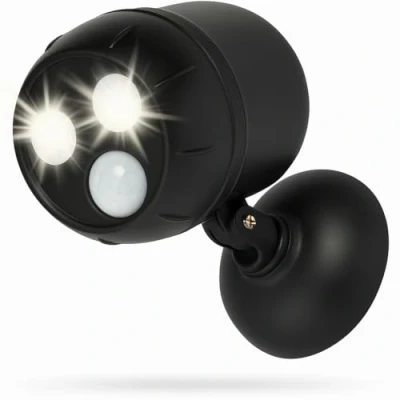 Imagen de Proxinova Focos LED exterior, Luz Exterior con Sensor de Movimiento 1000 Lúmenes, Funciona baterías, 360 Rotación + 100 Inclinación, Foco compacto y Fácil Montar