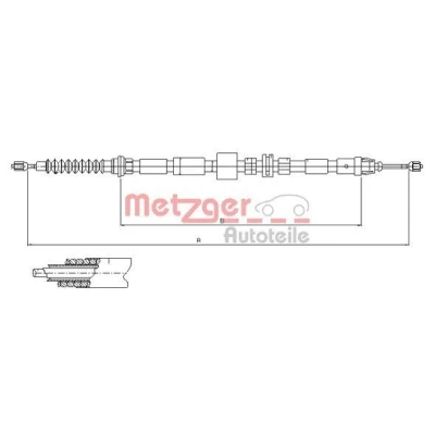 Imagen de METZGER 11.5512 Cable de Freno Mano Atrás izquierda, derecha, izquierda 1722/1514 Discos COFLE FORD: MONDEO 3 Kombi