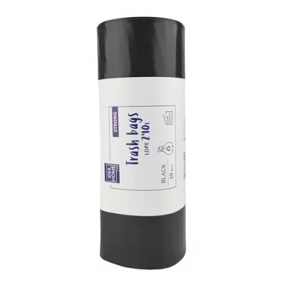 Imagen de IDEA HOME Bolsas de Basura Plástico 240L Resistentes Sacos para Reciclar 10 Unidades, Negro