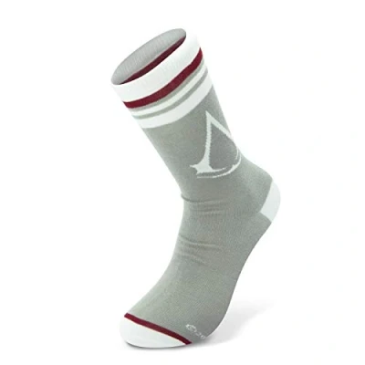Imagen de Aby Style Assassins Creed Calcetines Classic Crest Logo Nuevo Oficial De Los Hombres Gris