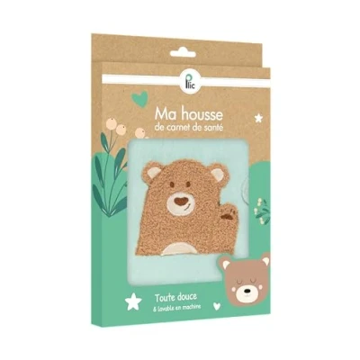 Imagen de Protector de cuaderno salud para bebés ● Funda protectora suave Modelo oso Lavable a máquina Cierre velcro Divertido PLIC