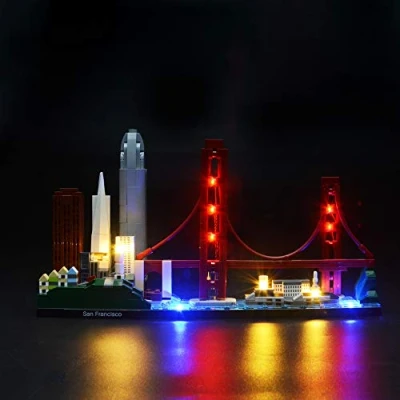 Imagen de BRIKSMAX Kit de Iluminación Led para Architecture San Francisco Compatible con Ladrillos Construcción Lego Modelo 21043, Juego Legos no Incluido