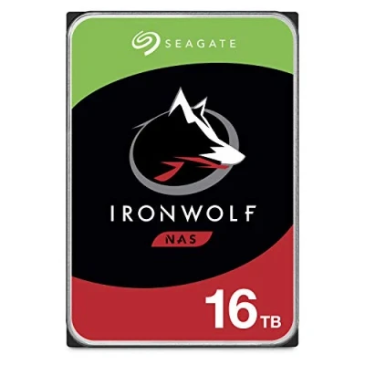 Imagen de Seagate IronWolf, 16TB, NAS, Disco duro interno, HDD, CMR 3.5&quot; SATA 6GB/s, 7200 RPM, caché de 256 MB para almacenamiento conectado a red RAID y 3 años Rescue Services (ST16000VN001)