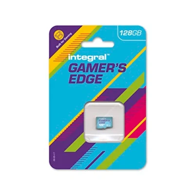 Imagen de Tarjeta Micro SD Gamer&#039;s Edge de Integral 128GB para Nintendo Switch Carga, guarda y almacena con rapidez juegos, DLC datos, creada Switch, Lite OLED.