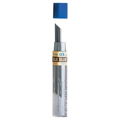 Imagen de Pentel PPB Caja de 12 conductores azules recarga para lápices mecánicos 0,5 mm