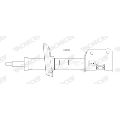 Imagen de MONROE G8696 amortiguador Presión de gas Bitubular Columna Espiga arriba, Abrazadera abajo JEEP: Compass (MP, M6) 2.0 CRD 4x4