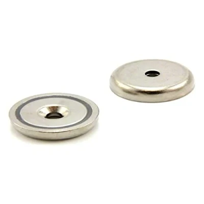 Imagen de N42 Magnet de Bote Neodimio Para Artes, Manualidades, Fabricacion Modelos, Bricolaje, Pasatiempos, Oficina Y Hogar 32mm Diametro x 8mm Espesor 5mm C/Fregadero 44kg Pull