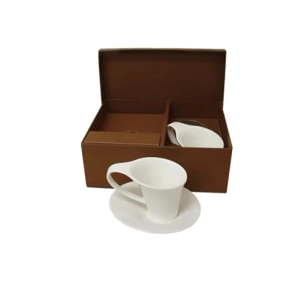 Imagen de JUEGO 2 TAZAS Y PLATOS CAFE TU YO 90ML PORCELANA BLANCO