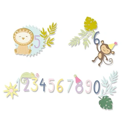 Imagen de Sizzix Die Set by Chapter Juego de Troqueles Thinlits 11PK Jungle Fun Lisa Jones 665889 Capítulo 2 2022, Plástico Papel, Multicolor, One Size
