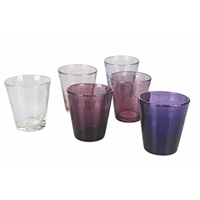 Imagen de Villa d&#039;Este Home Tivoli Cancun Juego de 6 vasos agua en pasta vidrio soplado, 330 ml