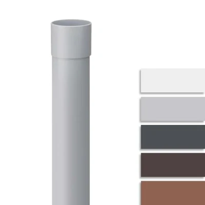 Imagen de INEFA Bajante de 100 cm, PVC DN 50, gris, accesorios para canalones, fácil instalación enchufable, Fabricado en Alemania