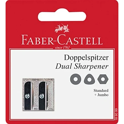 Imagen de Faber Castell 189099 Sacapuntas metálico de doble punta 50 34, 1 unidad