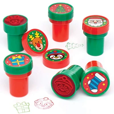 Imagen de Baker Ross Estampadores Navideños (Pack de 10) para Manualidades navideñas Infantiles