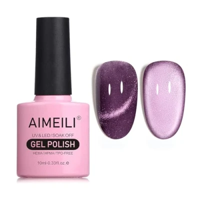Imagen de AIMEILI 9D Ojo de Gato Esmaltes Semipermanentes para Uñas Sin crueldad Vegano Libre HEMA Magnético Soak Off UV LED Permanentes Esmalte 10ml，738