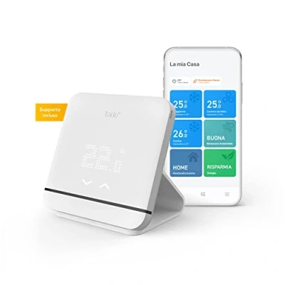 Imagen de tado Mando Aire Acondicionado Universal Inteligente V3+ con Base, Control digital app ahorra energía fácil instalación compatible dispositivos Alexa, Siri y Google Assistant