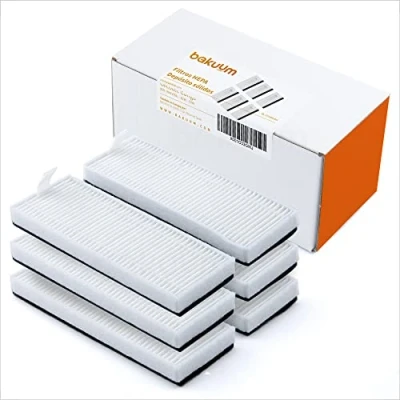 Imagen de BAKUUM Pack 6 Filtros HEPA para deposito de POLVO Cecotec Conga 1090 y 1790 todas las series que incluyan solidos. robot aspirador tanque
