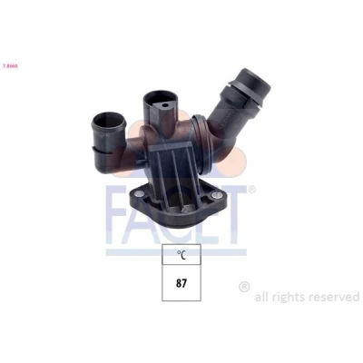 Imagen de FACET 7.8668 Termostato, refrigerante 87 Made in Italy OE Equivalent con junta AUDI: A4 B7 Berlina, A6 C6 Avant, SEAT: Exeo Berlina