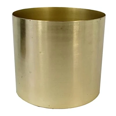 Imagen de Leaf Macetero de Metal Moderno, Dorado, 18 cm