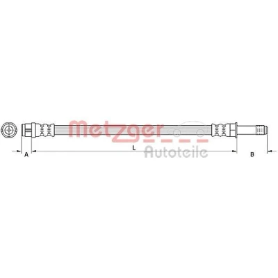 Imagen de METZGER 4110886 Latiguillos de Freno 423 AUDI: A6 C7 Allroad