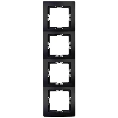 Imagen de Kopp Marco para 4 Orificios, Color Negro Mate, 308750065