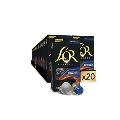Imagen de L&#039;OR Espresso Cápsulas de Café Colombia Descafeinado 200 Compatibles Nespresso Amazon Exclusive
