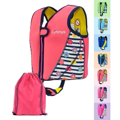 Imagen de Limmys Chaleco de Natación para Niños Premium Flotador Infantil Moderno Niños, Niñas y Bebés Incluye Bolsa Transporte